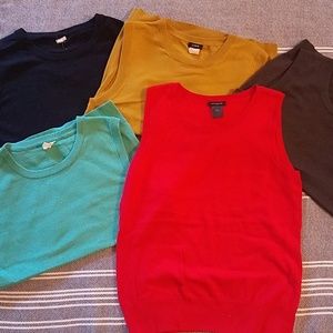 Bundle of 5 J. Crew sleeveless sweaters